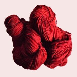 Grab Bag ~ barn red DK weight merino wool yarn ~ 2 x 3.5oz